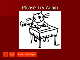 Please Try Again Quit Return to Mini Quiz 