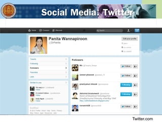 Social Media: Twitter
Twitter.com
 