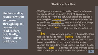 Sentence With Rice Interactive grammar games and reading exercises | PPTX