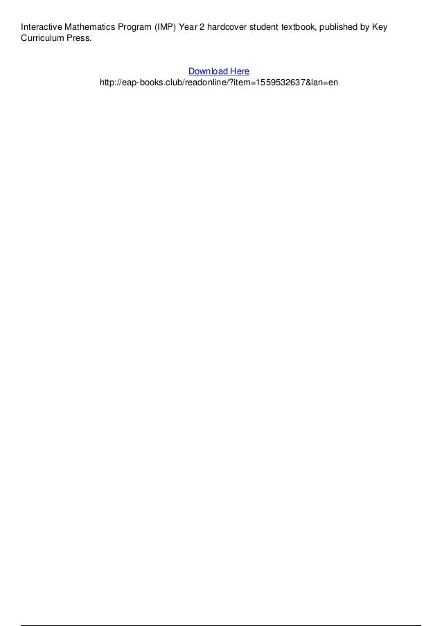 Interactive mathematics program integrated high school mathmatics yr 2 pdf