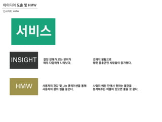 인사이트, HMW
아이디어 도출 및 HMW
 