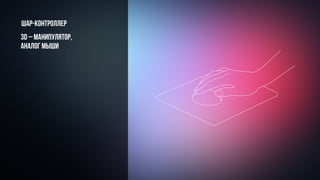 Шар-контроллер
3D – манипулятор,
аналог мыши
 