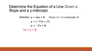 Graphs of Linear Equations in Two Variables