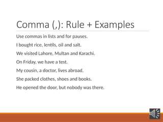 Comprehensive Guide to Basic Punctuation: Capital Letters, Full Stops ...