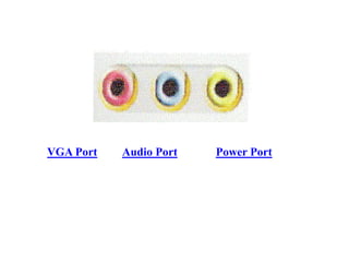 VGA Port Audio Port Power Port
 