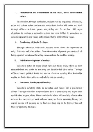 Interactive role of education and society | DOCX
