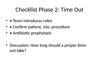 Enhancing Surgical Safety: WHO Checklist & Team Communication Training ...