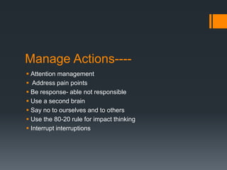 Interactive session on action management | PPTX