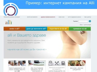 Пример: интернет кампания на  Alli 
