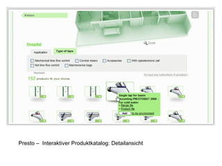 Presto –  Interaktiver Produktkatalog: Detailansicht 