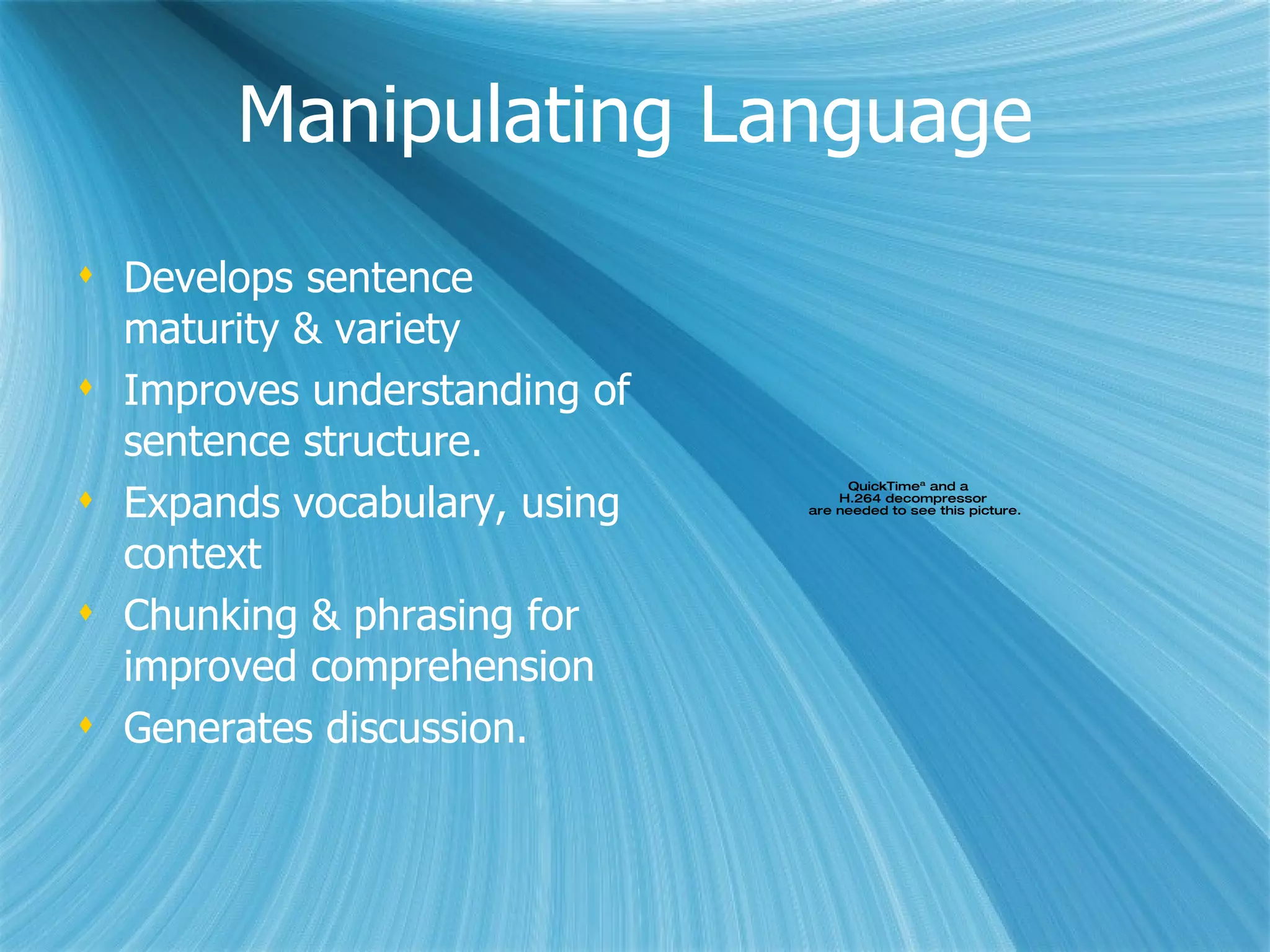 Review Games Repeated exposure is necessary for vocabulary acquisition. Vocabulary acquisition builds reading comprehension. Nonlinguistic representation has been shown to stimulate and increase brain activity. Student engagement is high. 