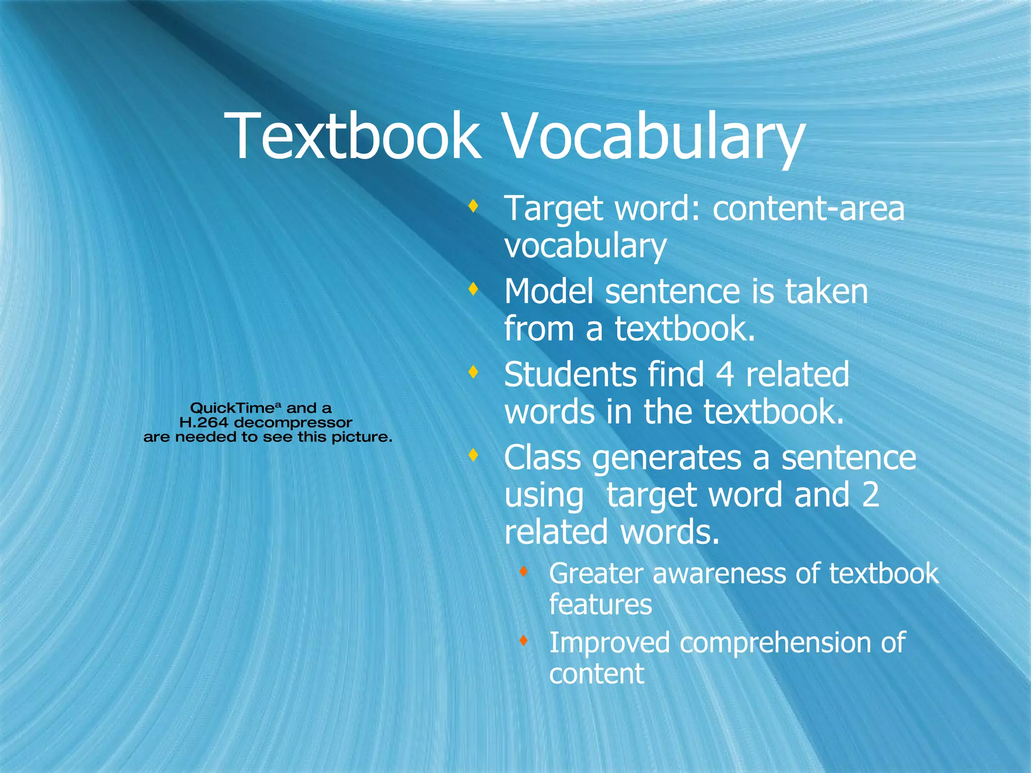 K-U Writing Strategy KU Writing Center MARK Basic Sentence components are taught: Prepositional phrase Infinitive Subject Verb Capitalization, Punctuation, Meaning 
