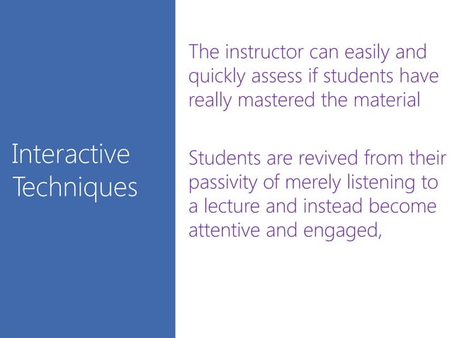 Interactive teaching