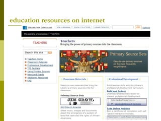 education resources on internet 