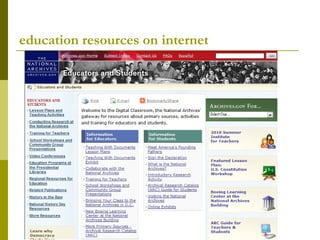 education resources on internet 