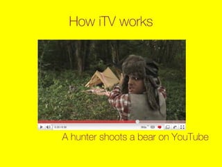 How iTV works
A hunter shoots a bear on YouTube
 