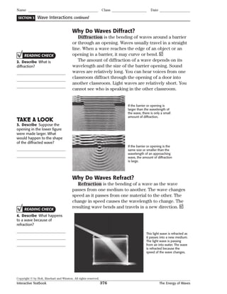 Interactive Textbook Ch. 20 The Energy of Waves | PDF