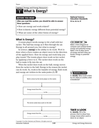 Interactive textbook ch. 9 energy and energy resources | PDF