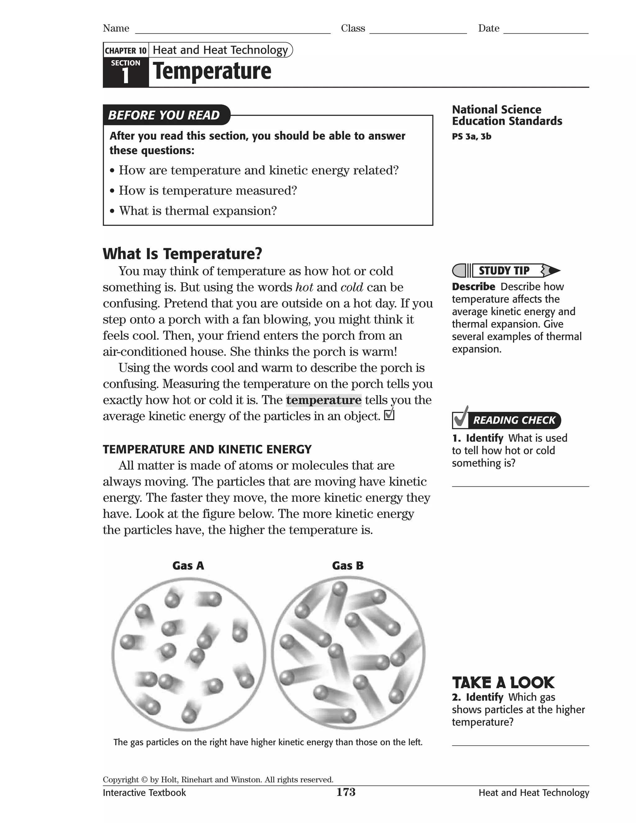 Interactive textbook ch. 10 heat and heat technology | PDF