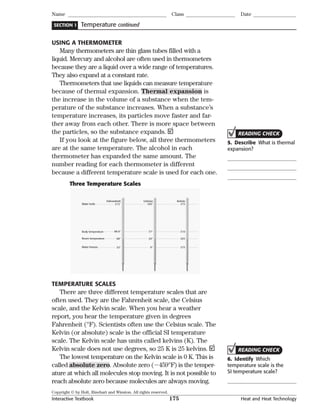 Interactive textbook ch. 10 heat and heat technology | PDF