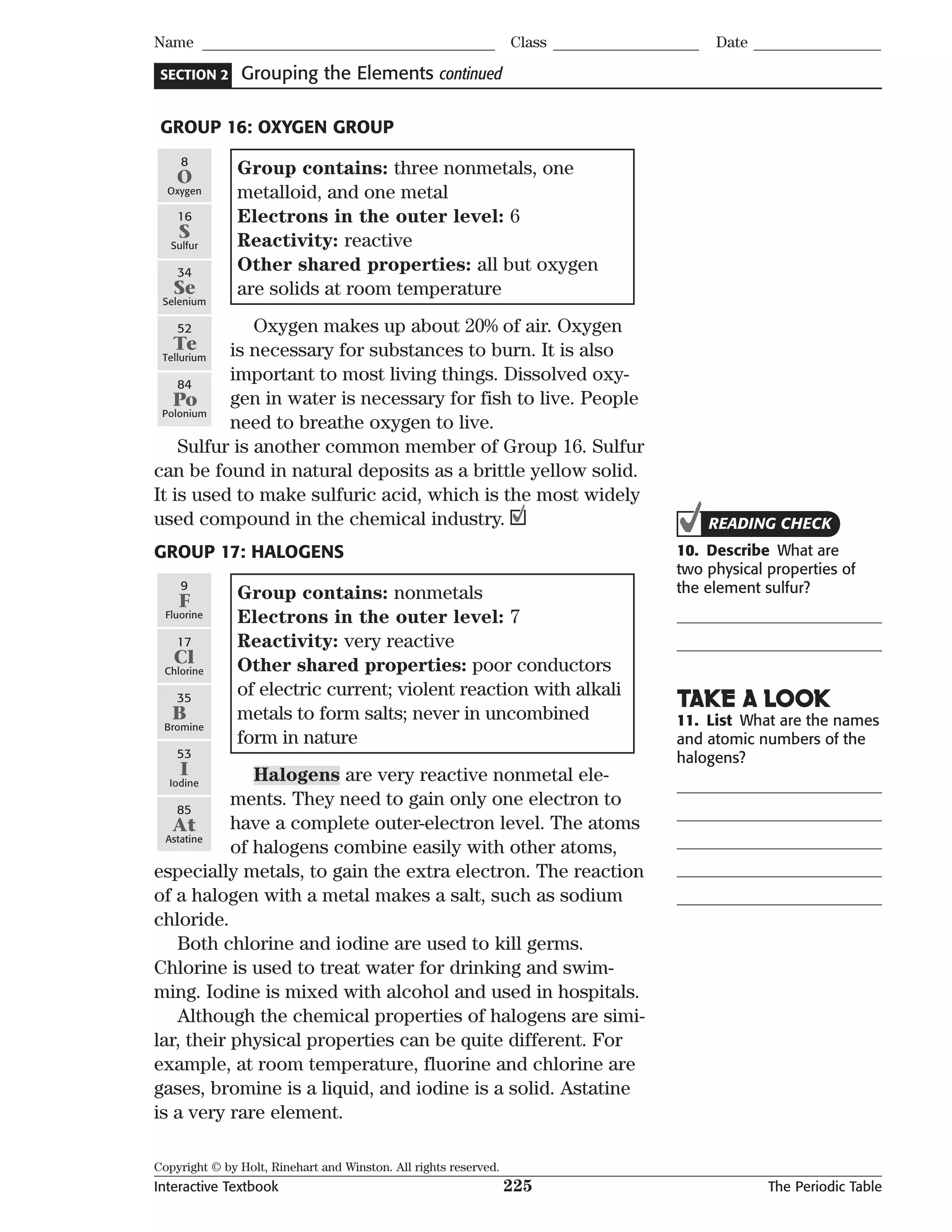 Interactive textbook ch. 12 periodic table | PDF