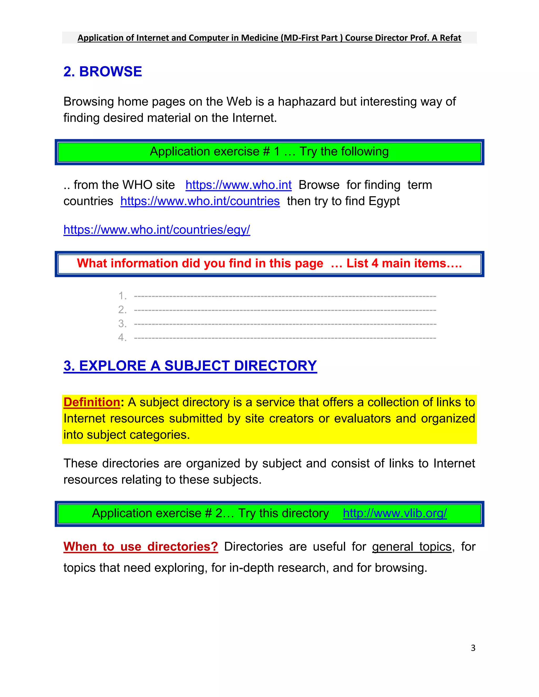 HOW TO FIND INFORMATION ON THE INTERNET