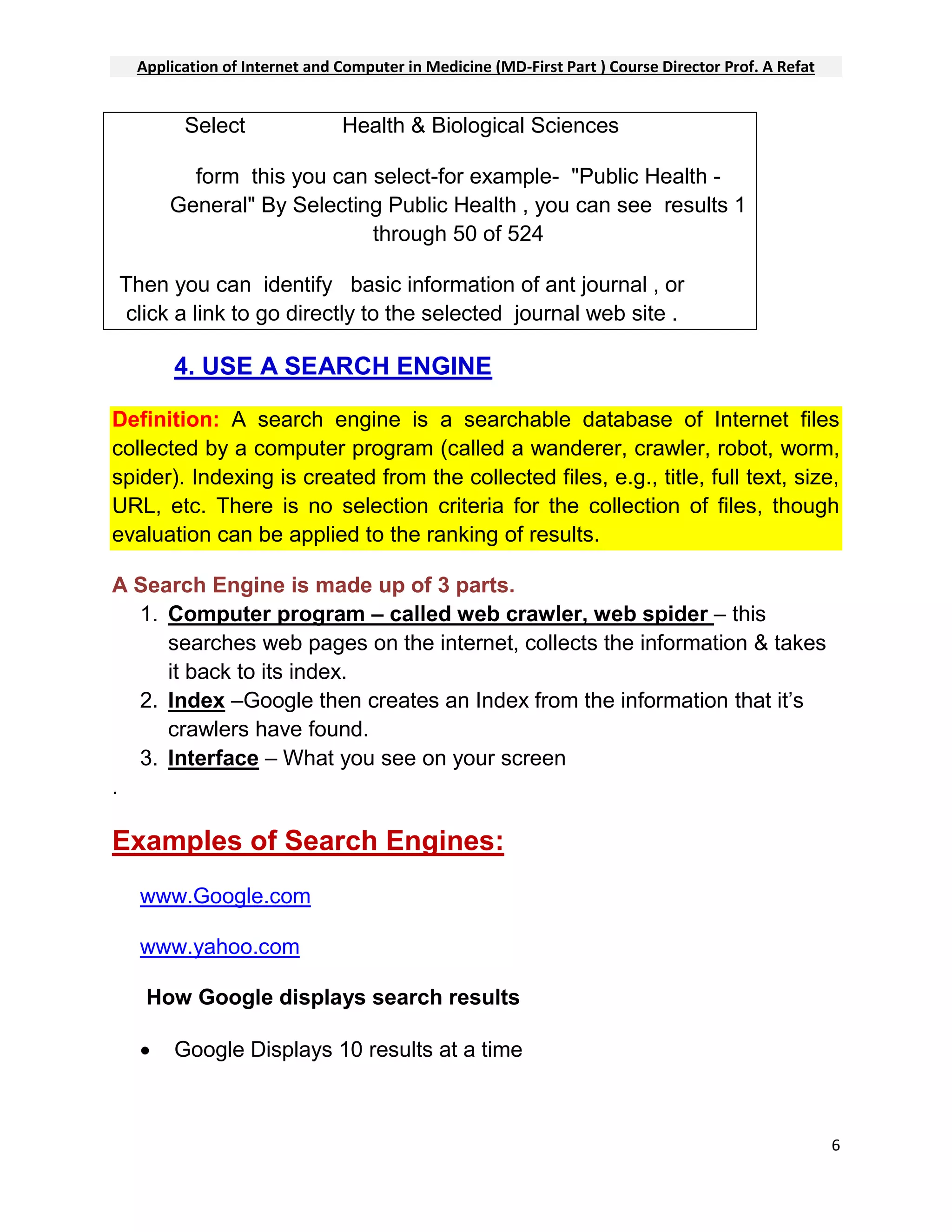 HOW TO FIND INFORMATION ON THE INTERNET