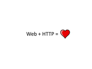 Web + HTTP =
 