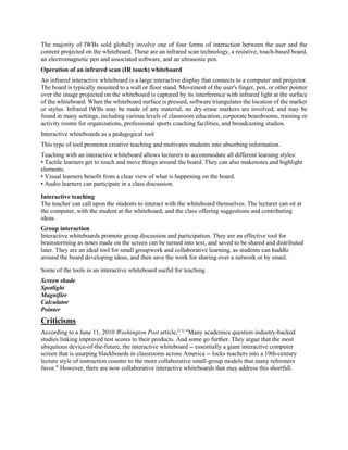 Interactive white board notes | PDF