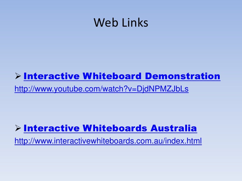 Interactive Whiteboards Presentation