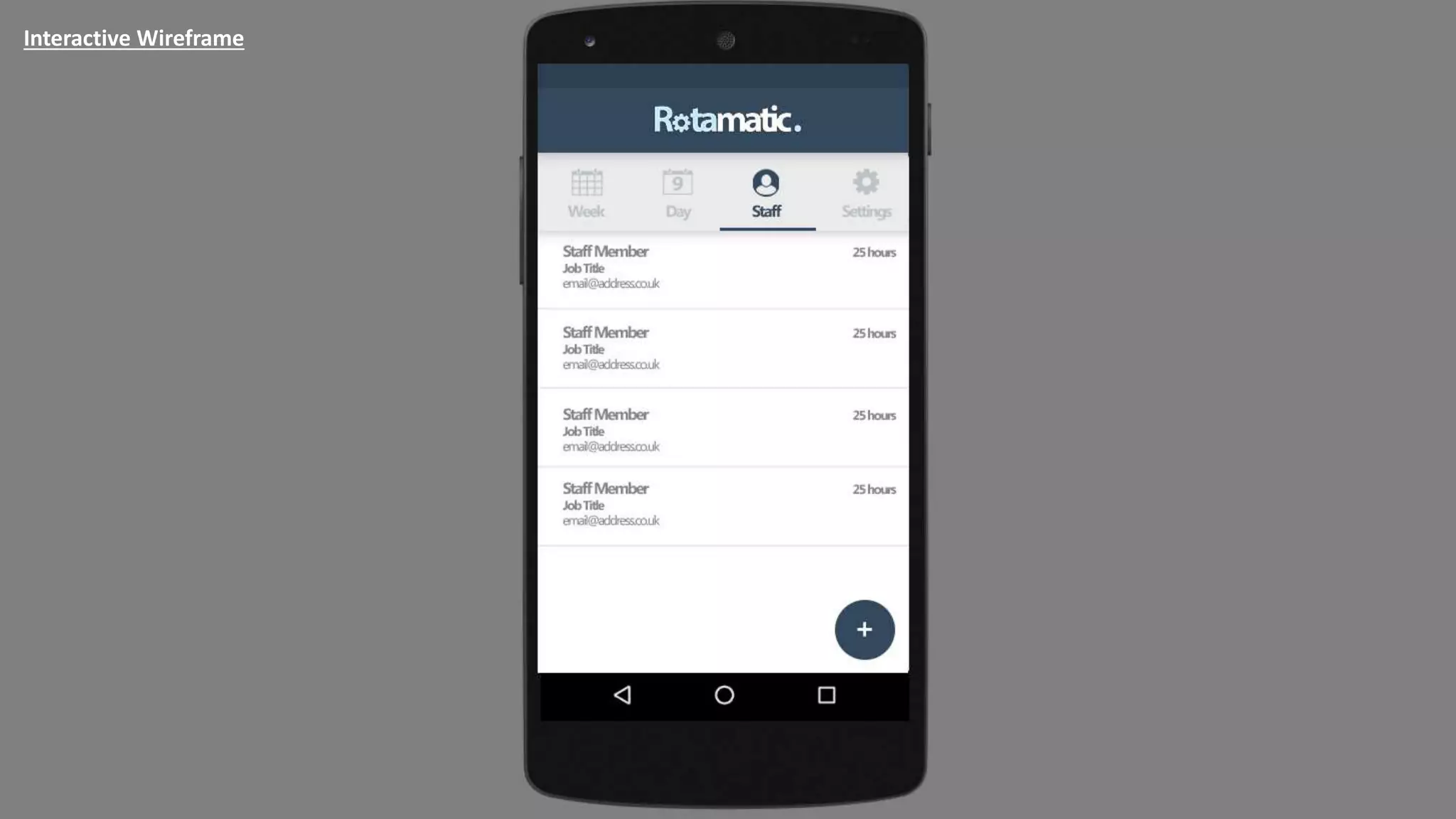 Rotamatic Interactive Wire frame | PPTX