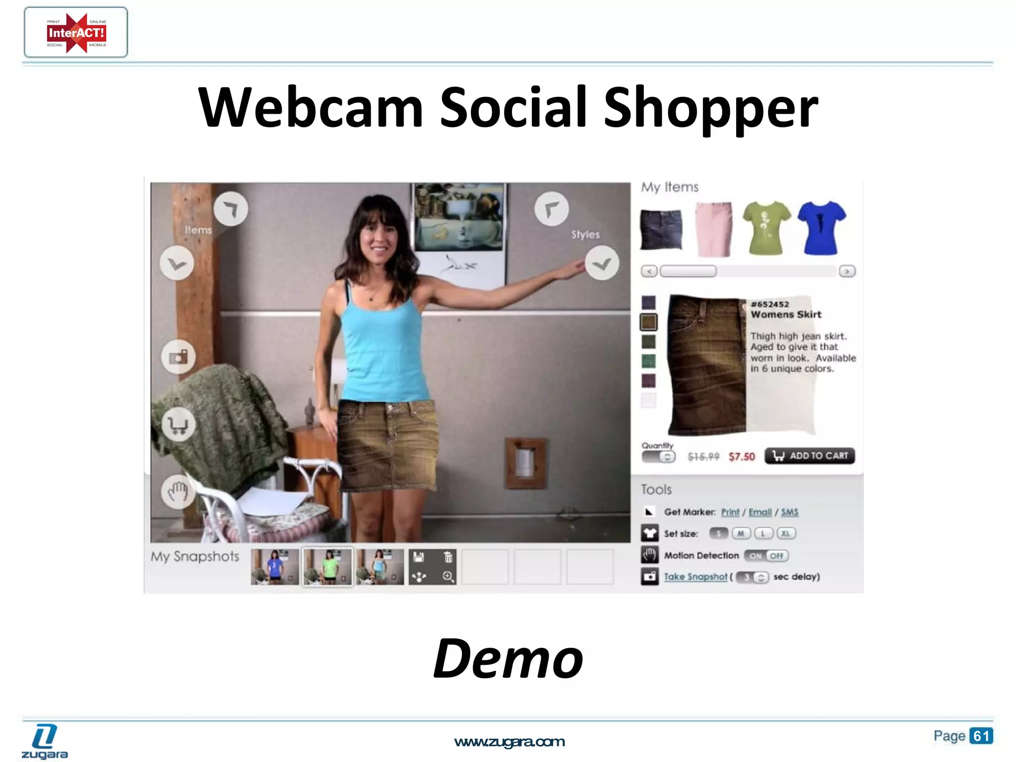 Webcam Social Shopper Demo 