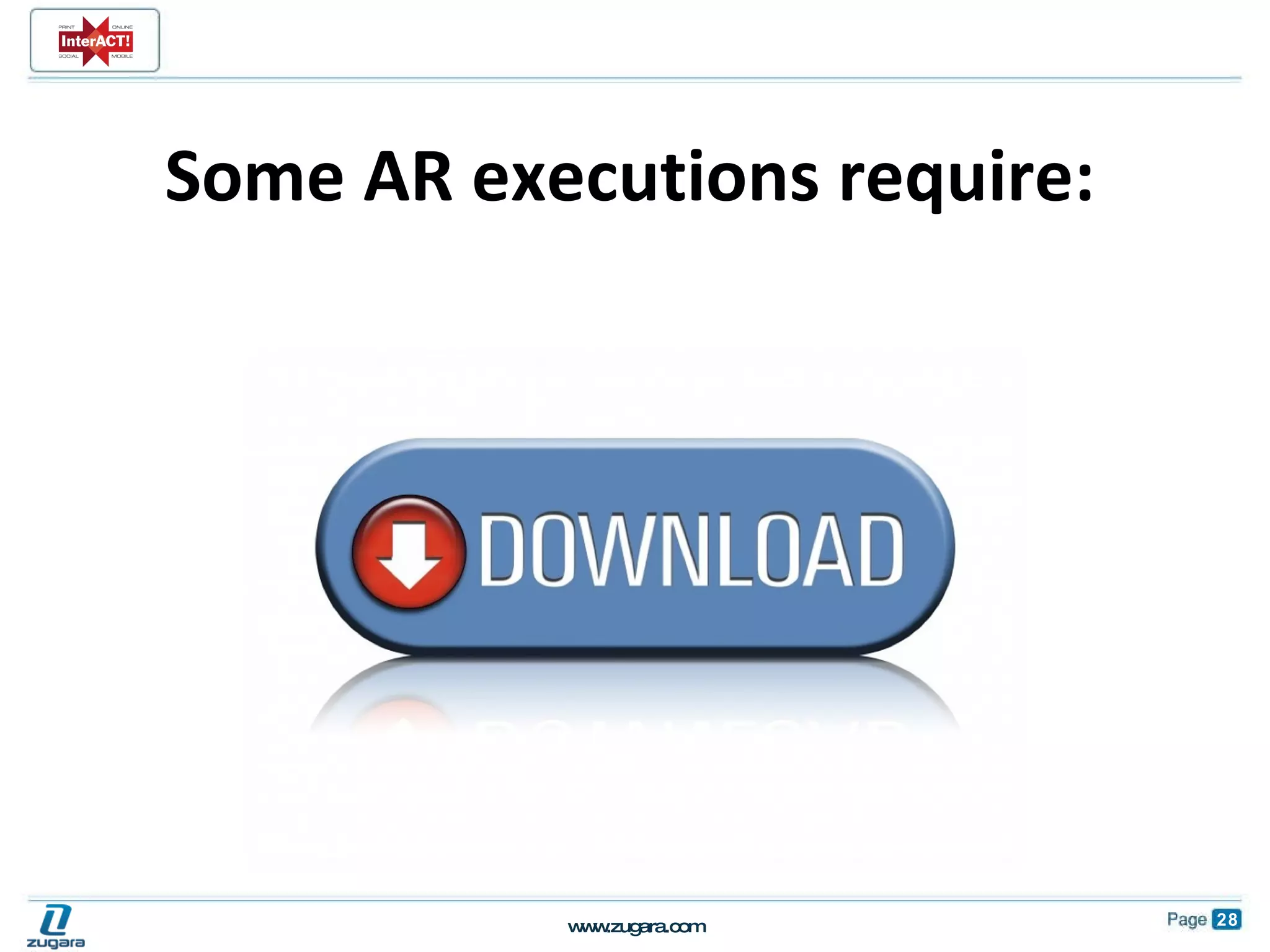 Some AR executions require: 