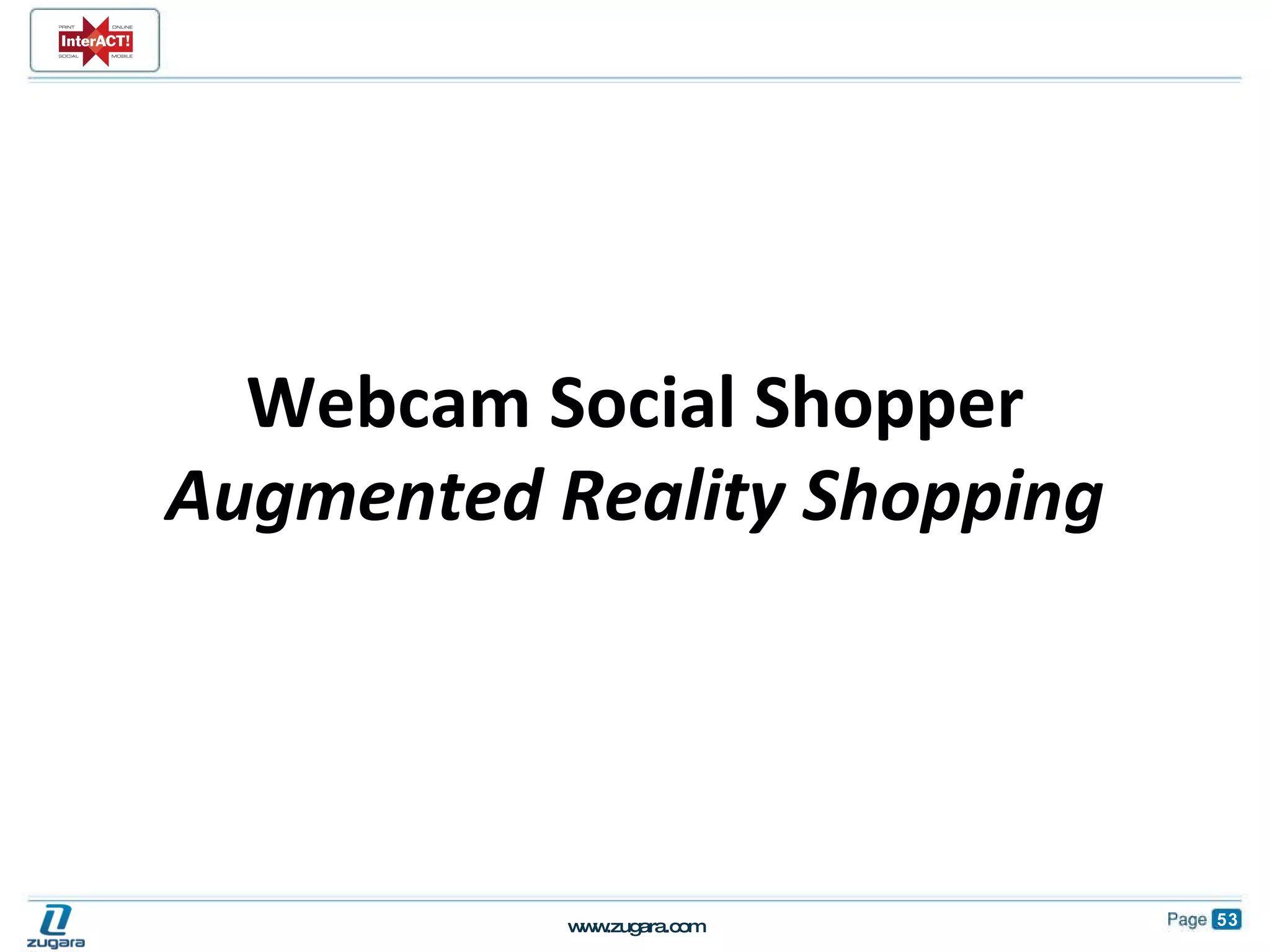 Webcam Social Shopper Augmented Reality Shopping 