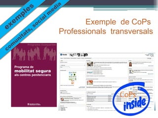 Exemple de CoPs
Professionals transversals
 