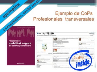 Ejemplo de CoPs
Profesionales transversales
 