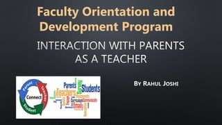 Faculty Orientation and
Development Program
 