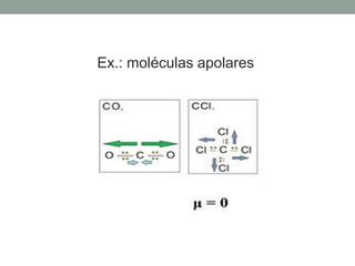 Ex.: moléculas apolares
 