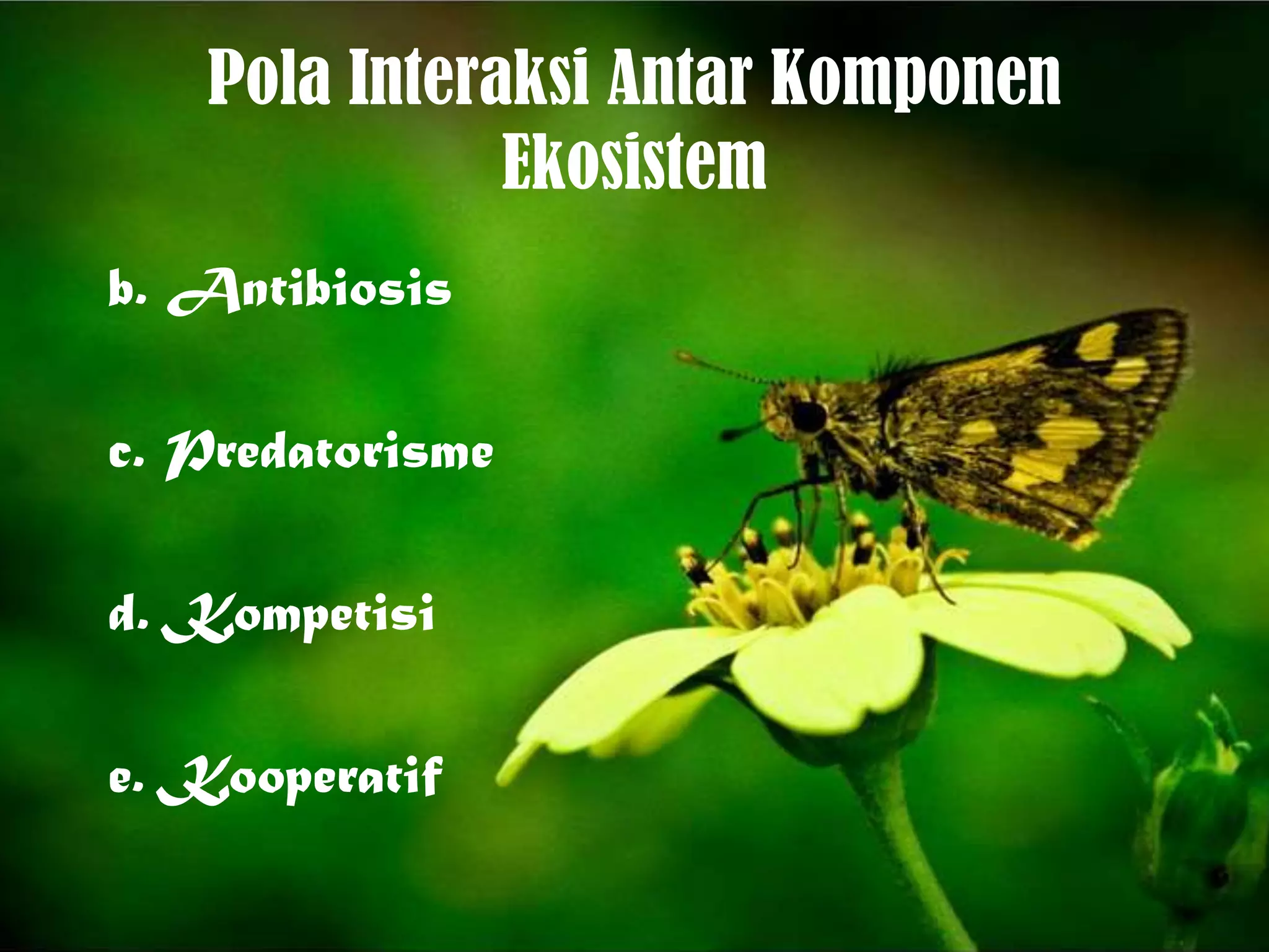 Interaksi antar komponen ekosistem | PPTX