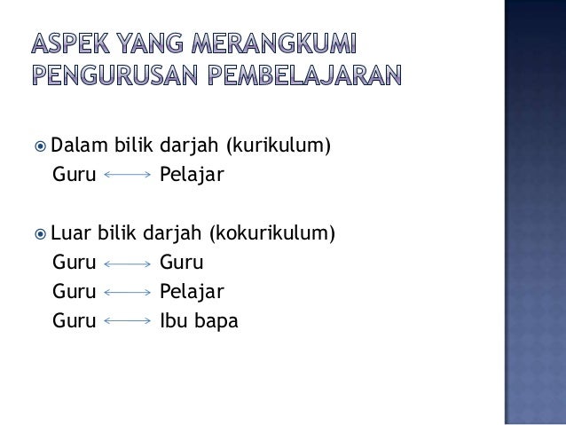 Interaksi dalam Pengurusan Pembelajaran