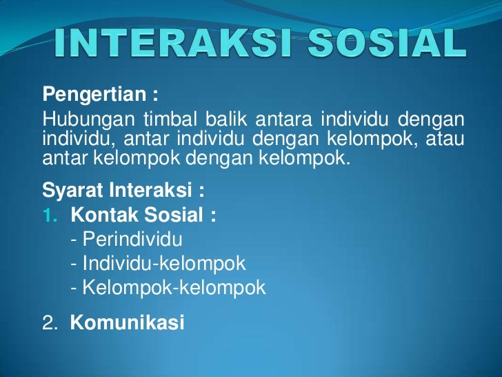 Interaksi sosial