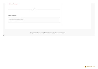 Leave a Reply
Blog at WordPress.com. | Theme: Delicacy by Aleksandra Łączek.
← Clevere Werbung
Enter your comment here...Enter your comment here...
PDFmyURL.com
 