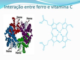 Interação entre ferro e vitamina C 
 