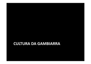 CULTURA	
  DA	
  GAMBIARRA	
  
 