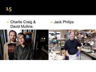  Charlie Craig &
David Mullins
 Jack Philips
 