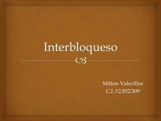 Milton Valecillos
C.I.:12.852.509
 