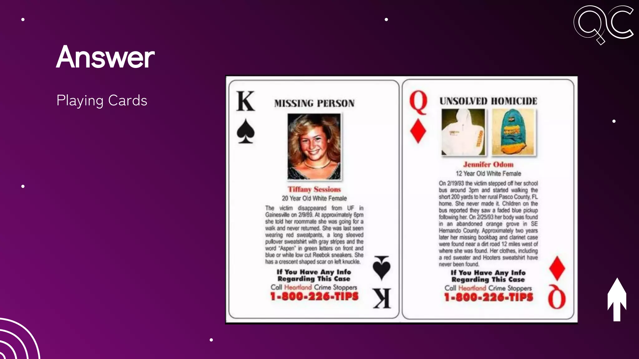 Answer
Playing Cards
 