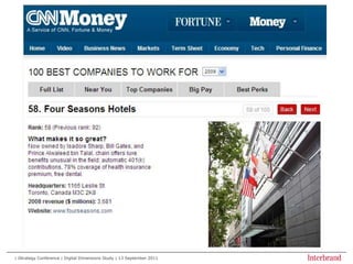 | iStrategy Conference | Digital Dimensions Study | 13 September 201111