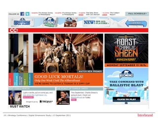 Differentiation20| iStrategy Conference | Digital Dimensions Study | 13 September 2011The degree to which your consumers/customers perceive your brand to have a differentiated positioning distinctive from your competition.FindingsOnly 13% of respondents claim to audit competitors on a regular basiswhatisAOL.com21| iStrategy Conference | Digital Dimensions Study | 13 September 2011