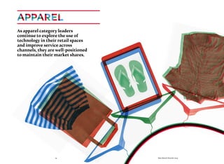 24 Best Retail Brands 2014
As apparel category leaders
continue to explore the use of
technology in their retail spaces
and improve service across
channels, they are well-positioned
to maintain their market shares.
 